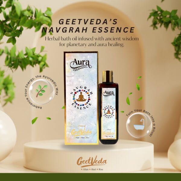 Aura Cleanser Navgrah Essence by GeetVeda – Herbal Bathing Ritual for Energy Cleansing, Aura Protection, Chakra Balance, Vastu & Planetary Healing – Ayurvedic Spray for Spiritual Upliftment – 200ml - Image 4
