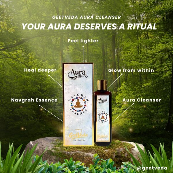 Aura Cleanser Navgrah Essence by GeetVeda – Herbal Bathing Ritual for Energy Cleansing, Aura Protection, Chakra Balance, Vastu & Planetary Healing – Ayurvedic Spray for Spiritual Upliftment – 200ml - Image 6