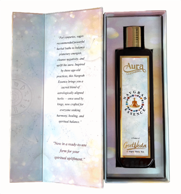 Aura Cleanser Navgrah Essence by GeetVeda – Herbal Bathing Ritual for Energy Cleansing, Aura Protection, Chakra Balance, Vastu & Planetary Healing – Ayurvedic Spray for Spiritual Upliftment – 200ml - Image 5