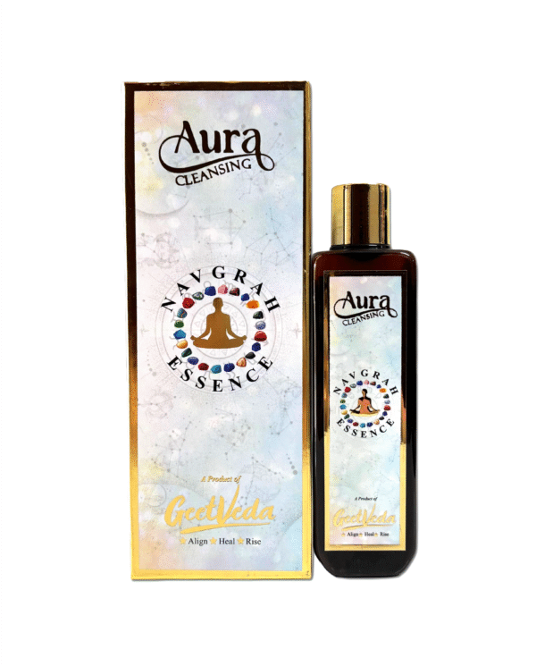 Aura Cleanser Navgrah Essence by GeetVeda – Herbal Bathing Ritual for Energy Cleansing, Aura Protection, Chakra Balance, Vastu & Planetary Healing – Ayurvedic Spray for Spiritual Upliftment – 200ml